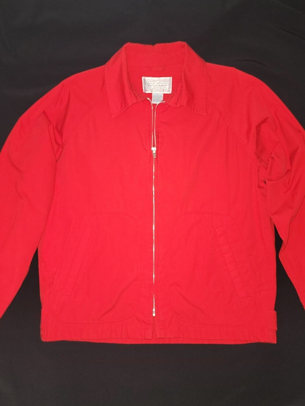 Women's Red Zip-Front Jacket - Lightweight Casual Coat